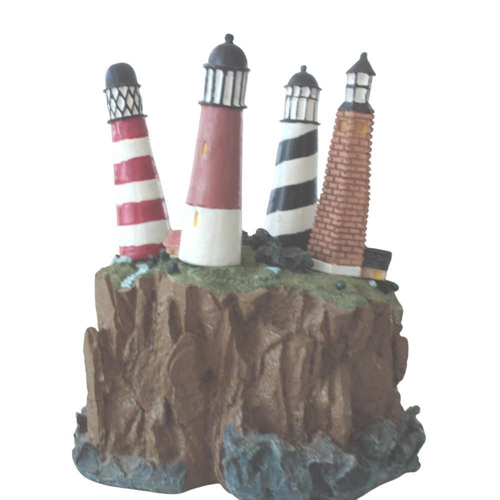 Nautical Lighthouse‎ Island Set with 4 Cheese Spreader Knives Cardinal Inc.